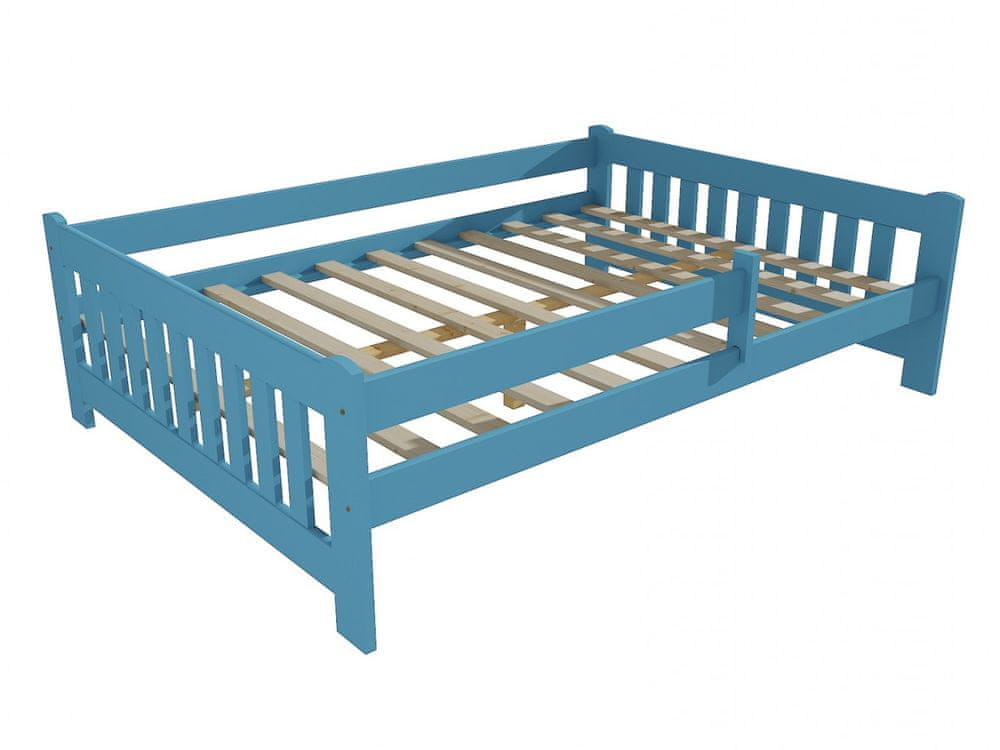 eoshop Detská posteľ DP 022 XL so zábranou (Rozmer: 160 x 200 cm, Farba dreva: farba modrá)